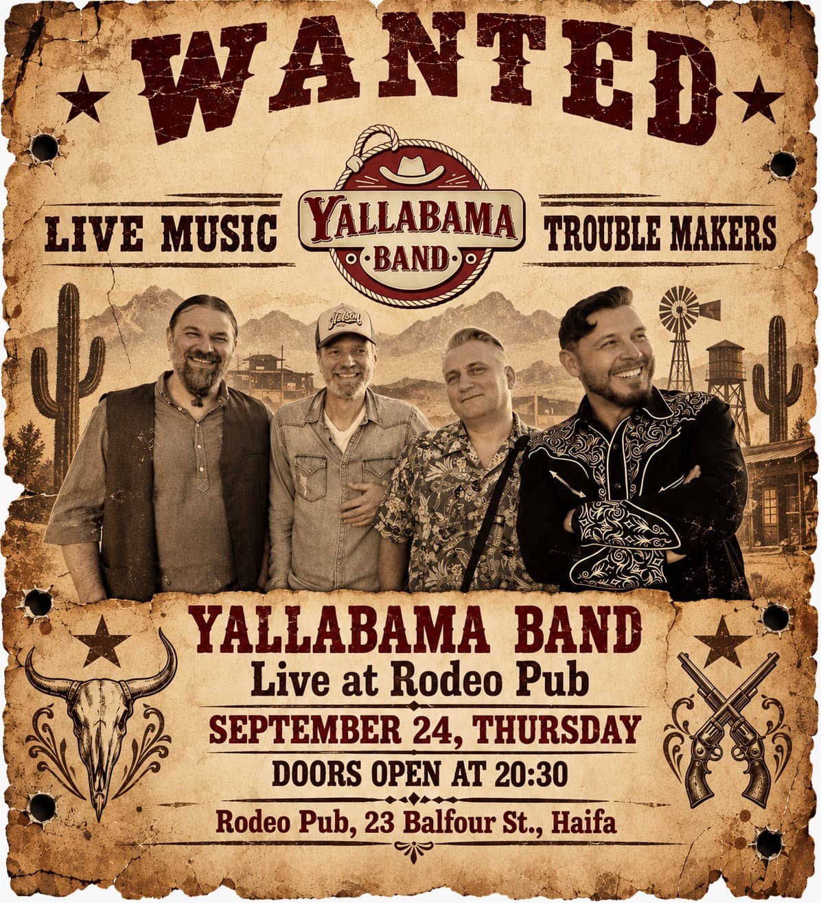 מסיבת רוקבילי עם Yallabama Band